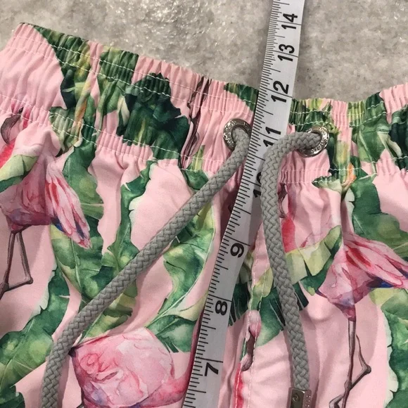 azul Siete Swim Trunks Mens Small Pink Flamingo Beach Coastal - Picture 10 of 12